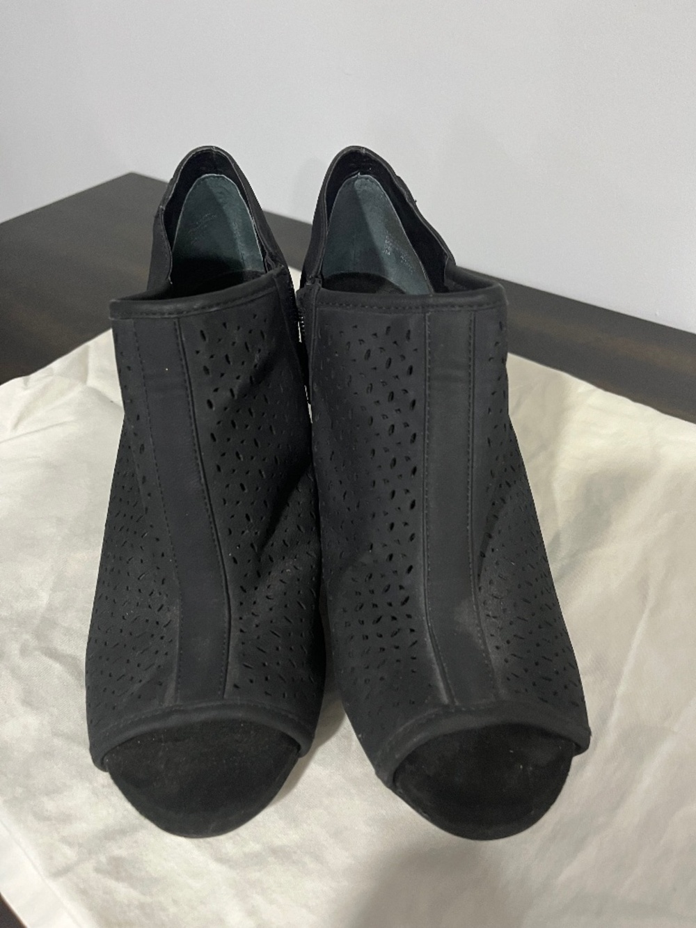 Open toe booties